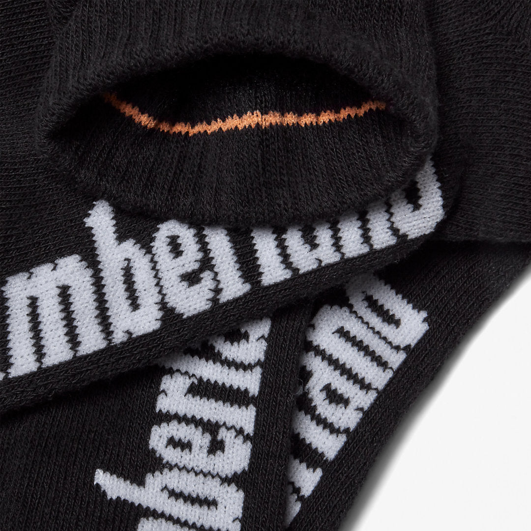 Timberland Mens Stratham 3-Pack Crew Sport Socks for Men in Black