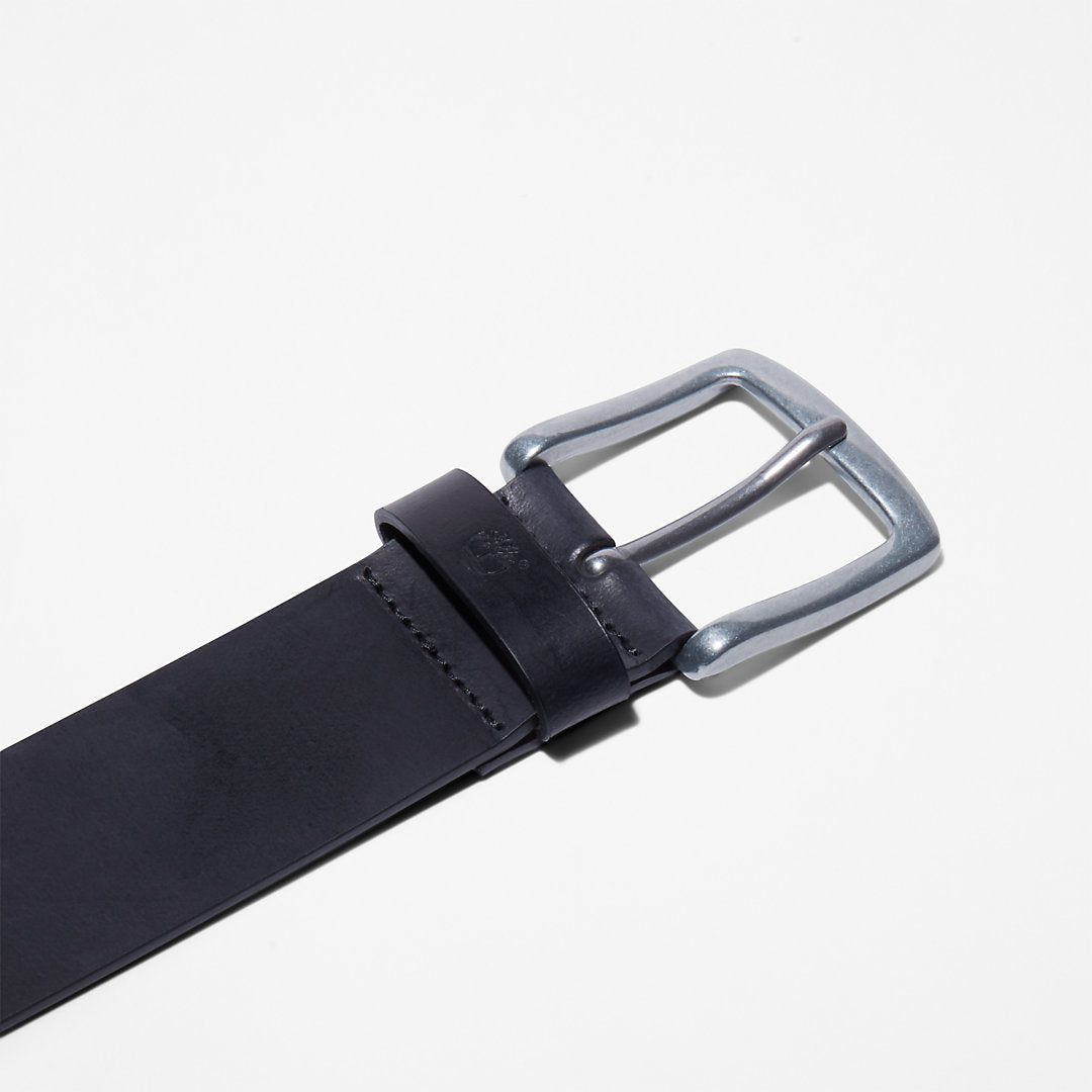 Timberland Mens Casual Leather Belt for Men in Black