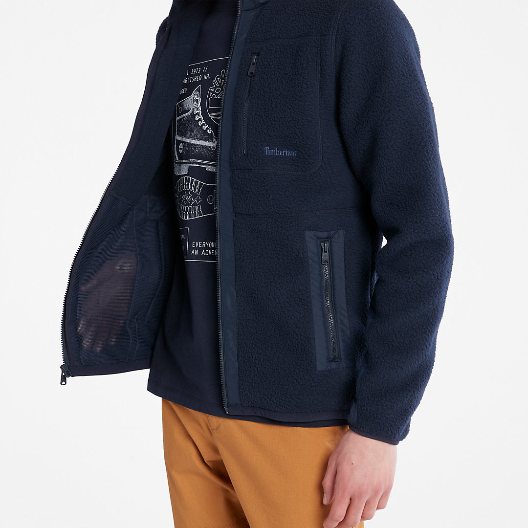 Timberland Mens Sherpa Fleece Jacket for Men in Navy