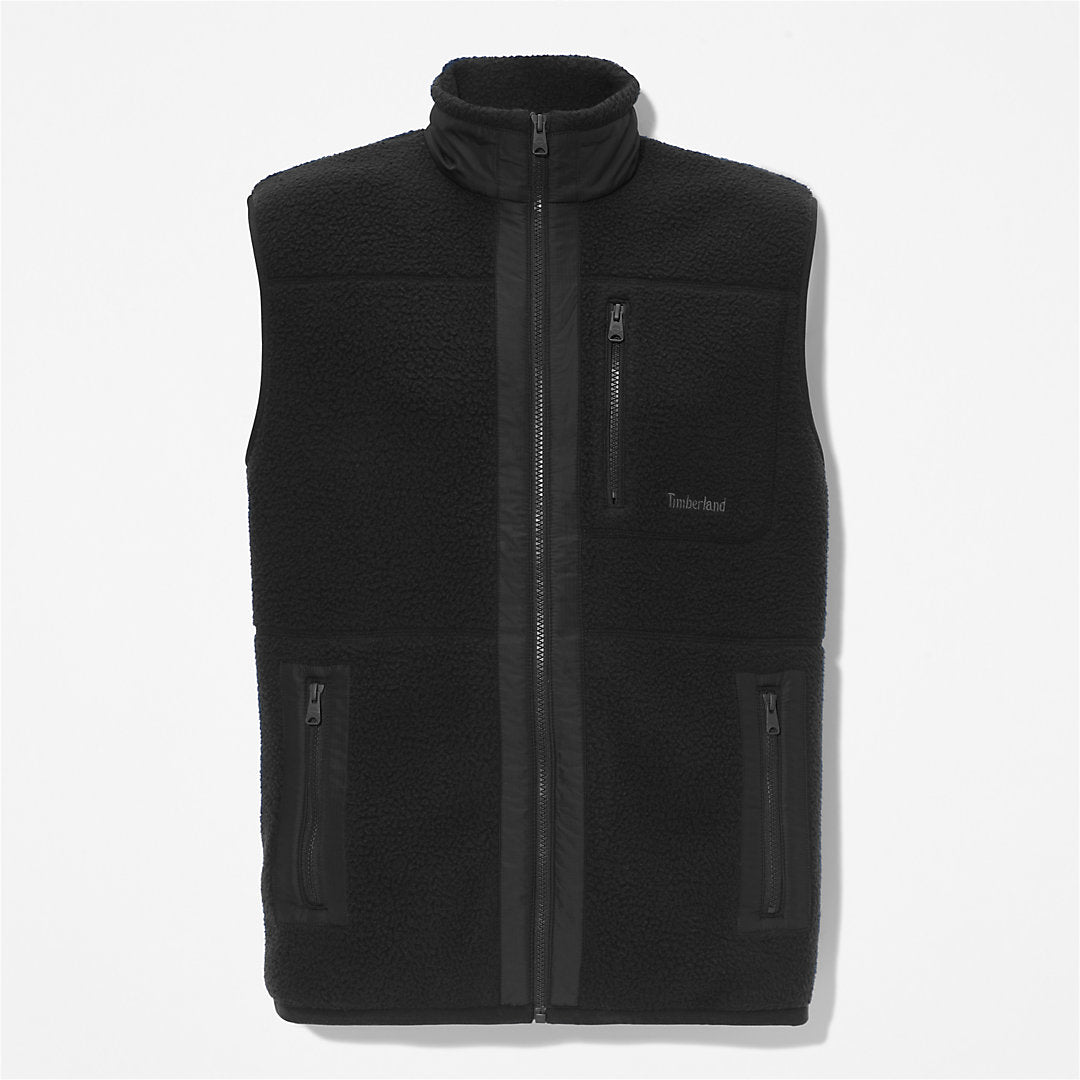 Timberland Mens High-pile Fleece Gilet for Men in Black