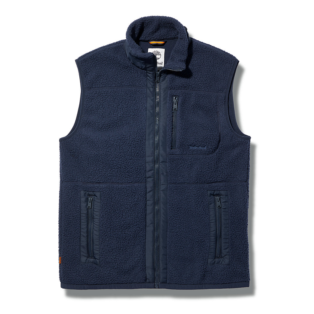 Timberland Mens High-pile Fleece Gilet for Men in Navy