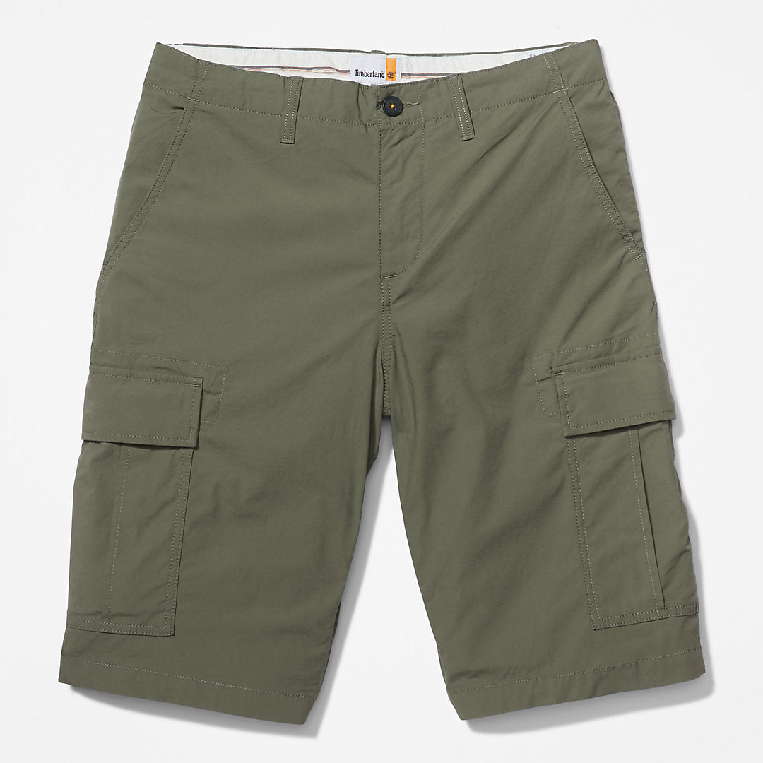 Timberland Mens Poplin Cargo Shorts for Men in Dark Green