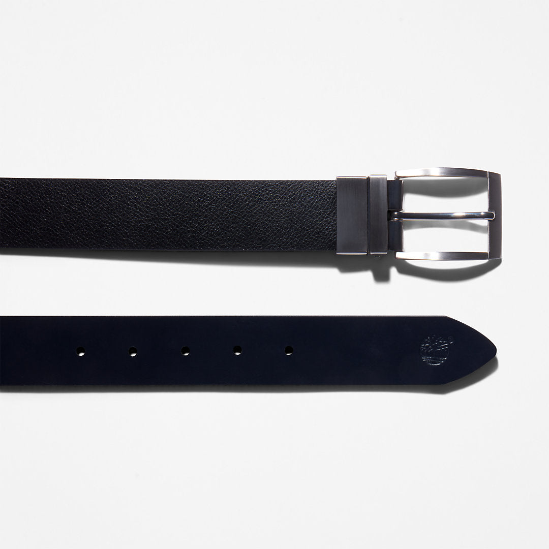 Timberland Mens Reversible Leather Belt for Men in Navy