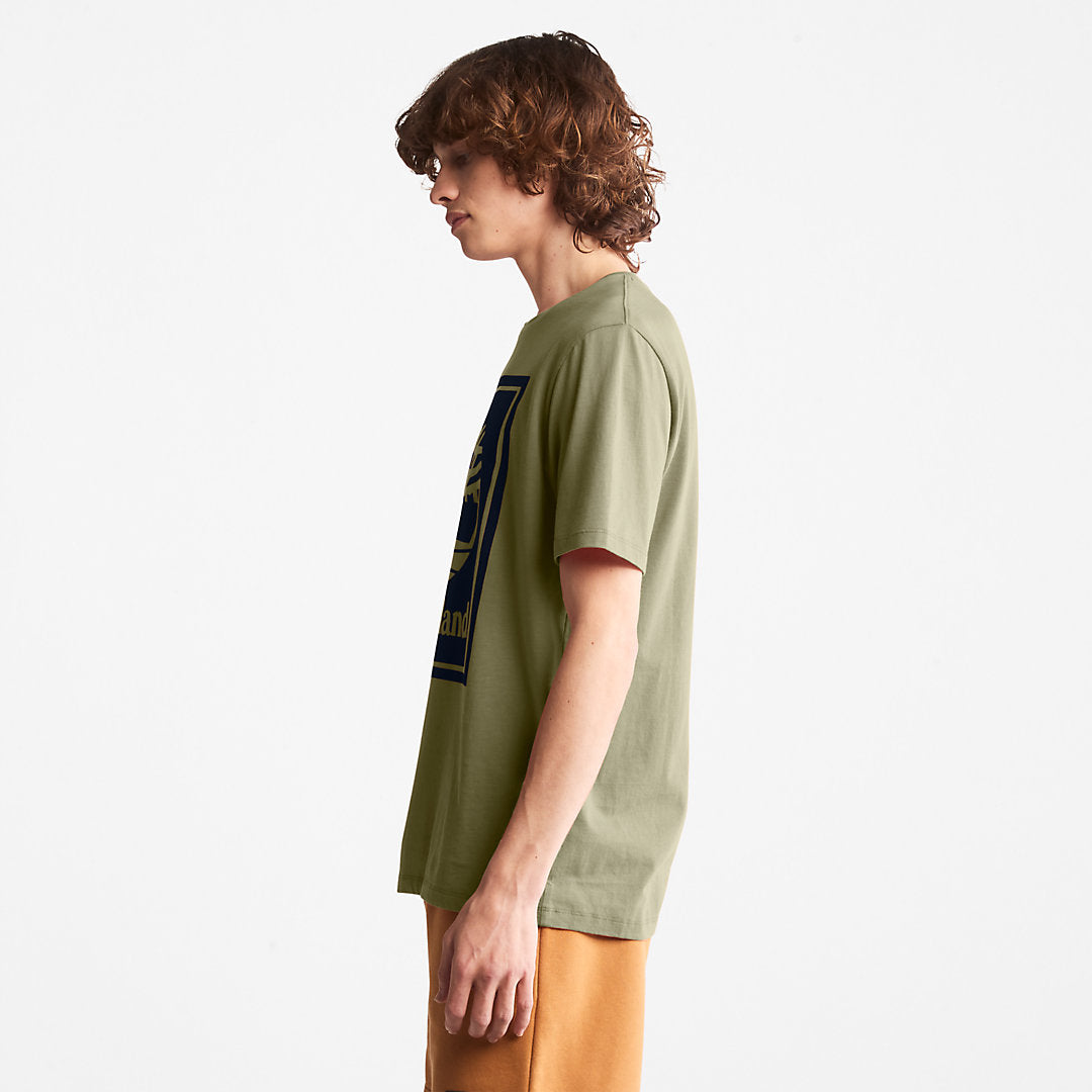 Timberland Mens Tree Logo T-Shirt for All Gender in Green