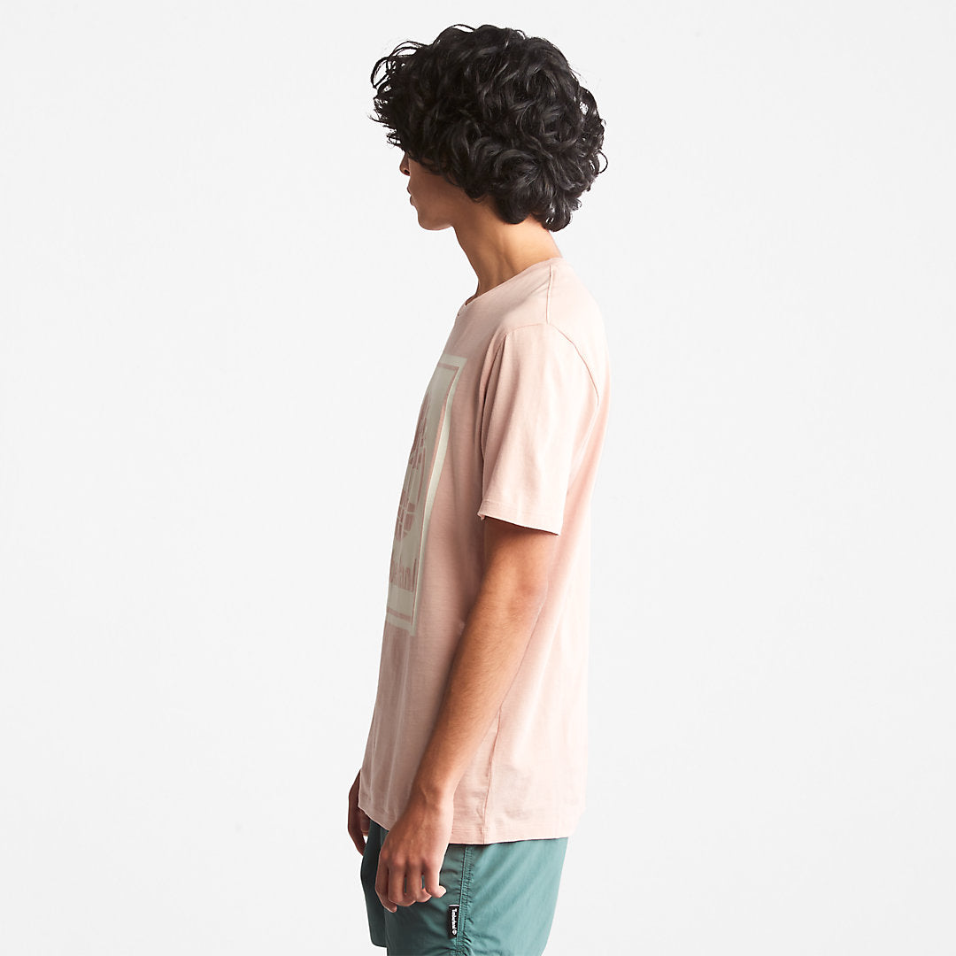 Timberland Mens Tree Logo T-Shirt for All Gender in Pink