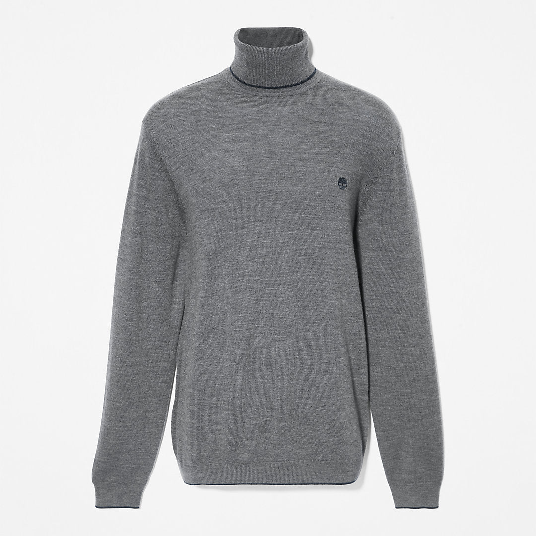Timberland Mens Nissitissit River Merino Sweater for Men in Dark Grey