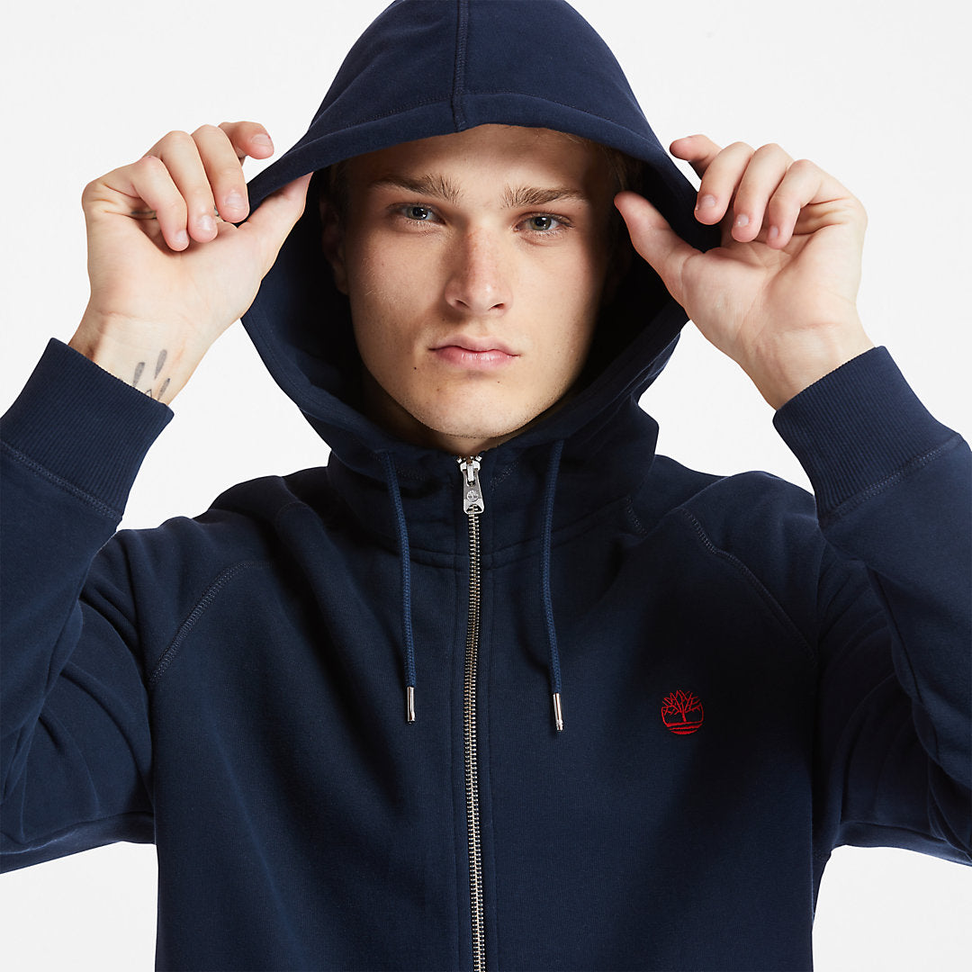 Timberland Mens Exeter River Zip Hoodie for Men in Navy