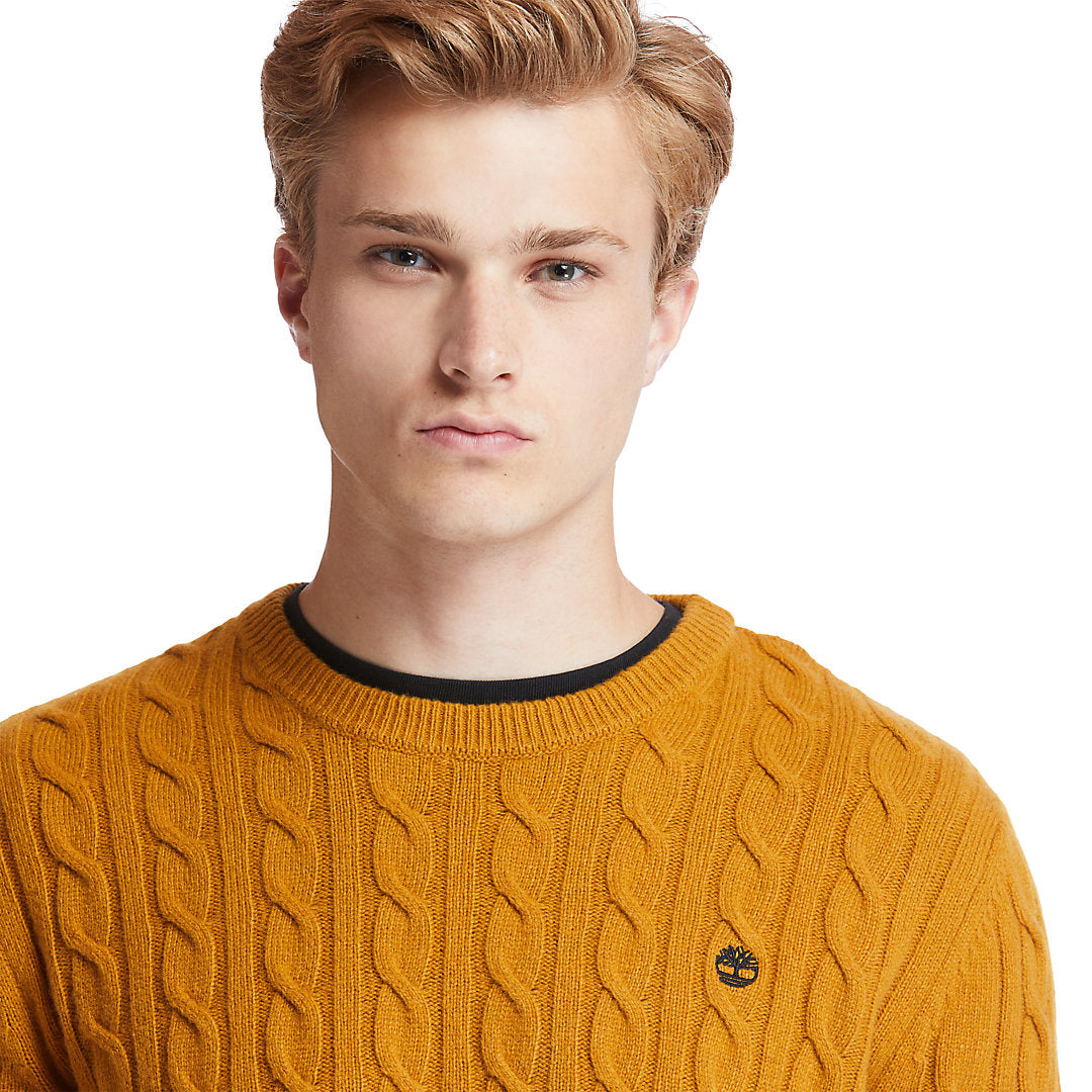 Timberland Mens Phillips Brook Cable Sweater for Men in Yellow