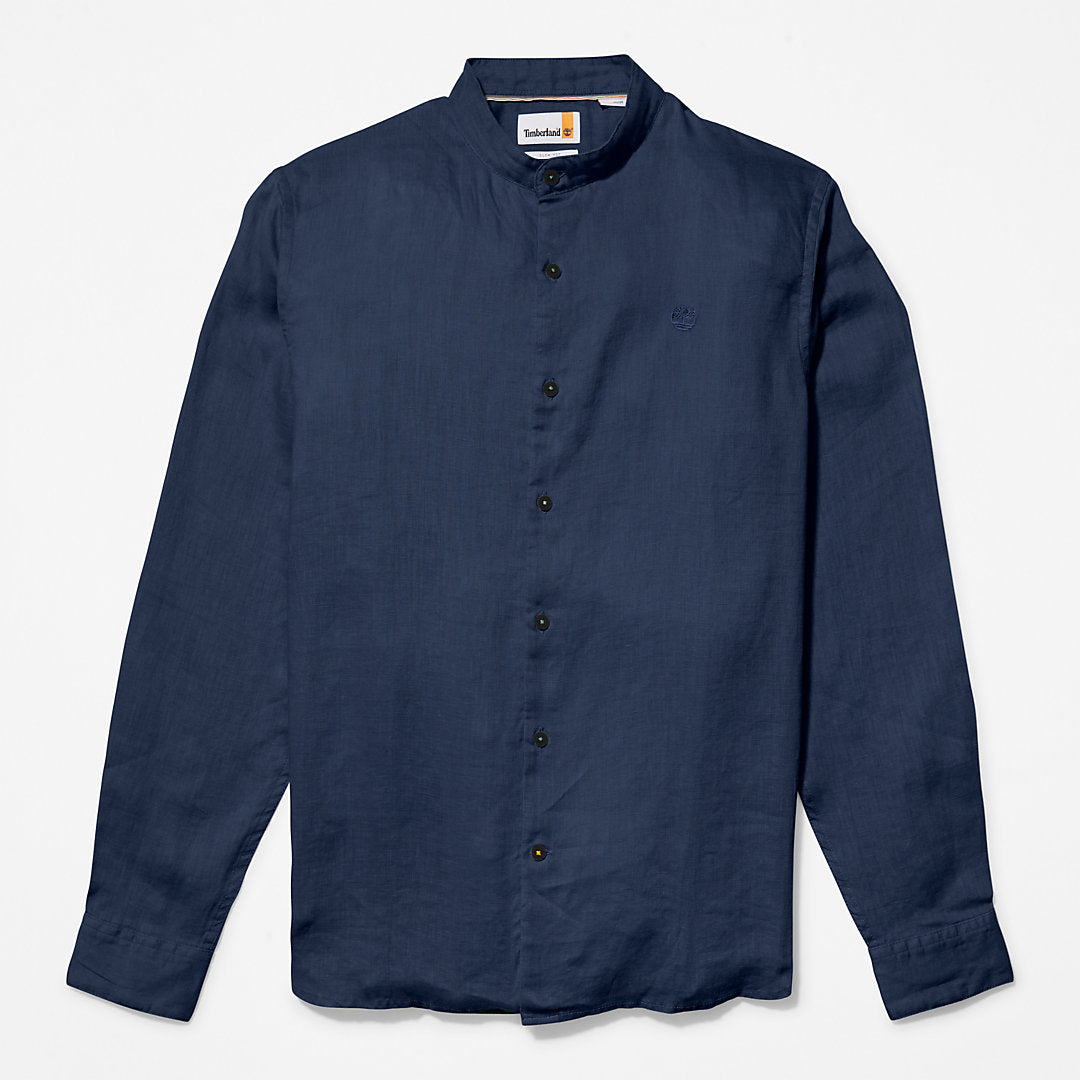 Timberland Mens Mill River Linen Shirt for Men in Navy