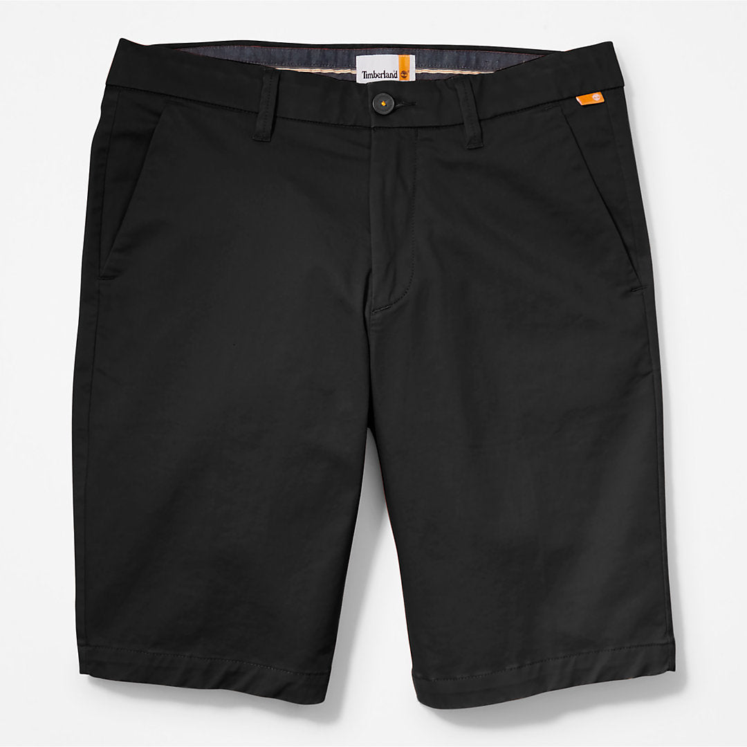 Timberland Mens Squam Lake Stretch Chino Shorts for Men in Black