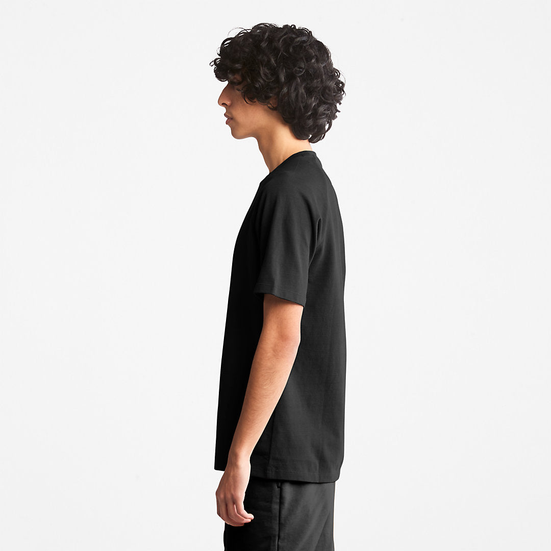 Timberland Mens Heavyweight Logo T-Shirt for Men in Black