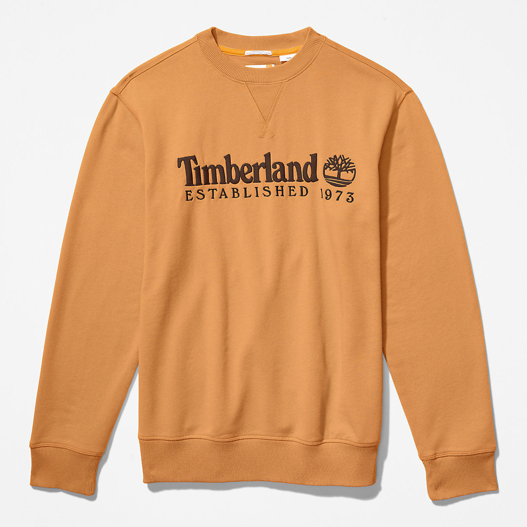 Timberland Mens Outdoor Heritage Crewneck Sweatshirt for Men in Dark Yellow