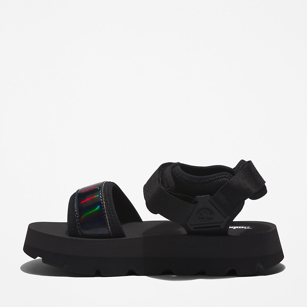 Timberland Womens Euro Swift Ankle-Strap Sandal for Women in Black