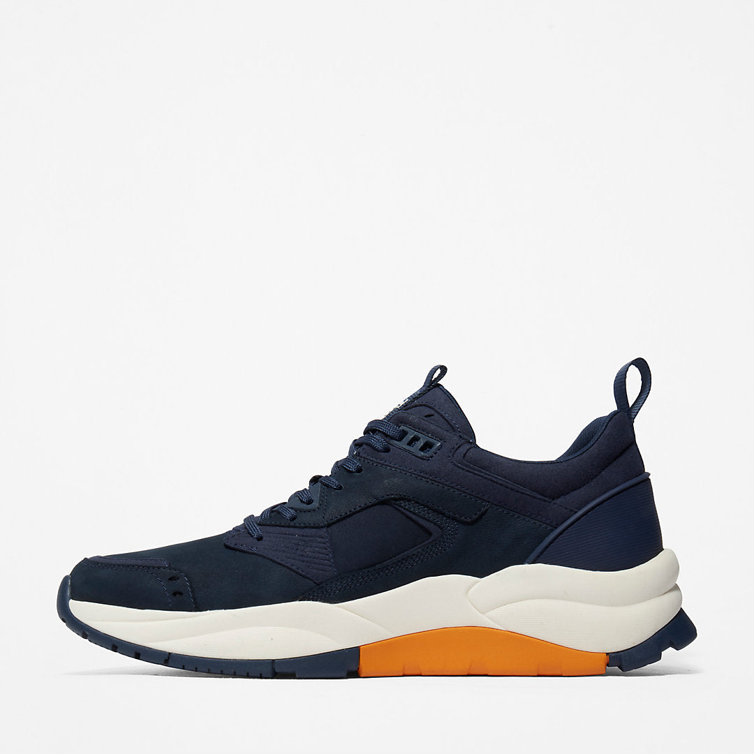 Timberland Mens Tree Racer Leather Trainer for Men in Navy