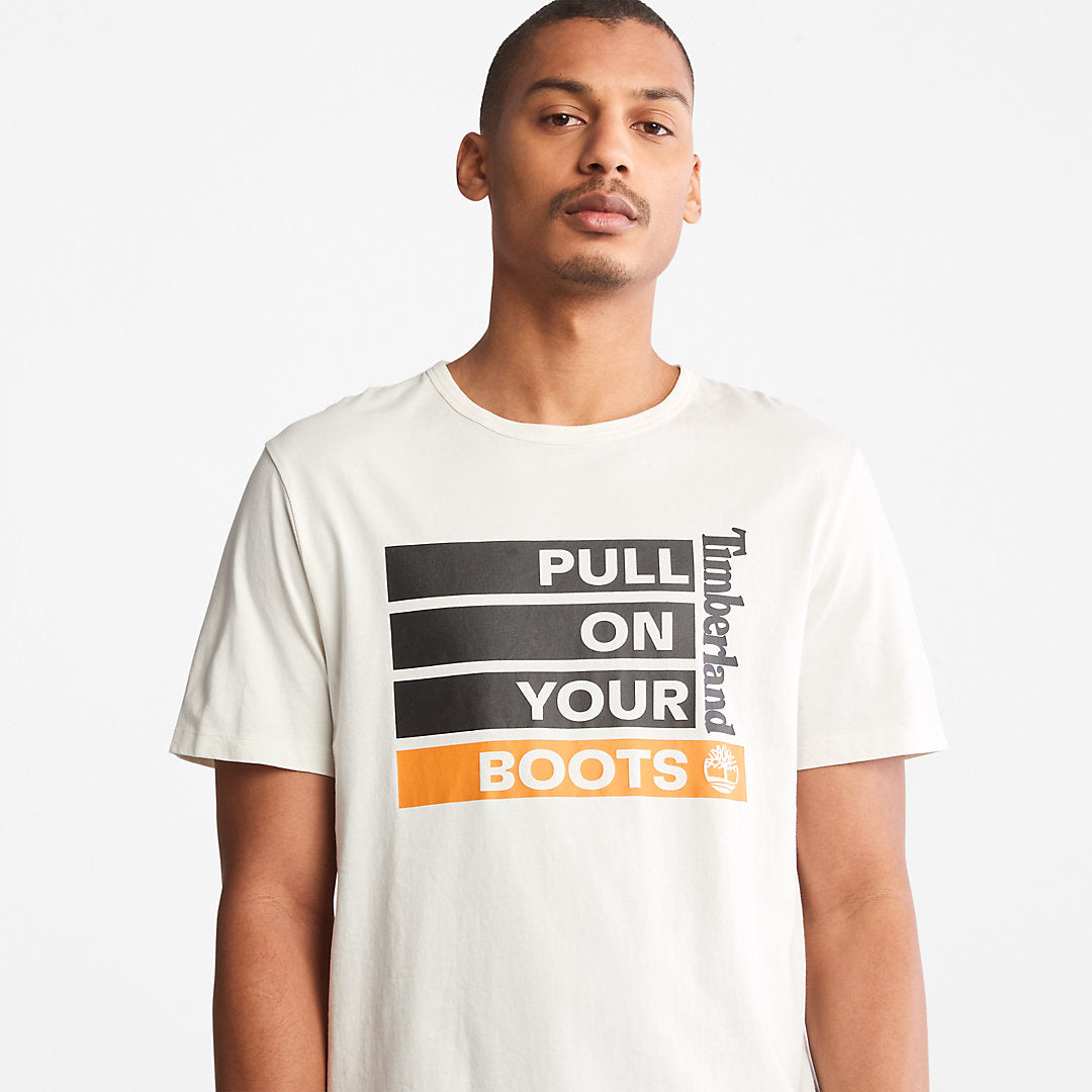Timberland Mens Earth Day EK+ T-Shirt for Men in White