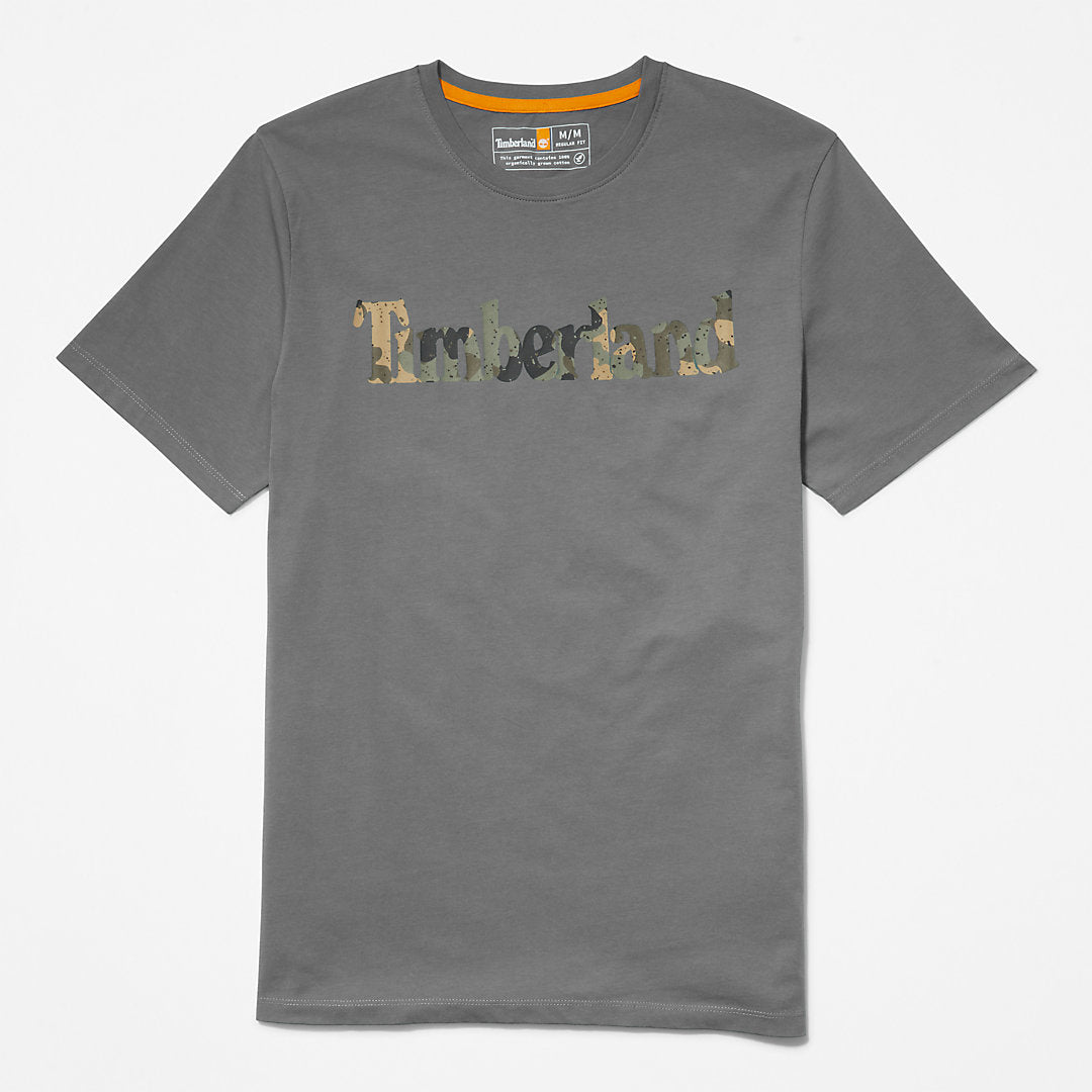 Timberland Mens Camo-Logo T-Shirt for Men in Grey