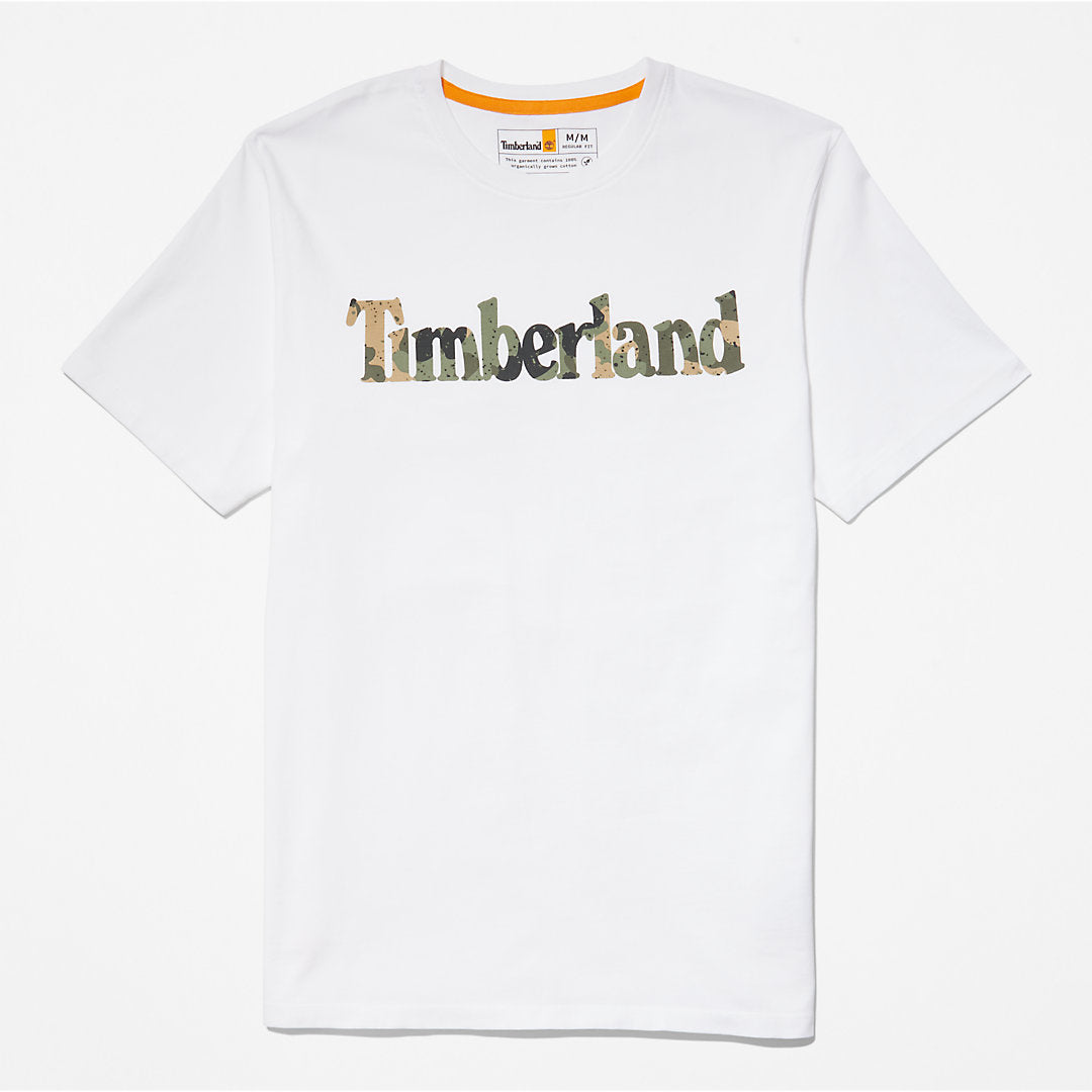 Timberland Mens Camo-Logo T-Shirt for Men in White