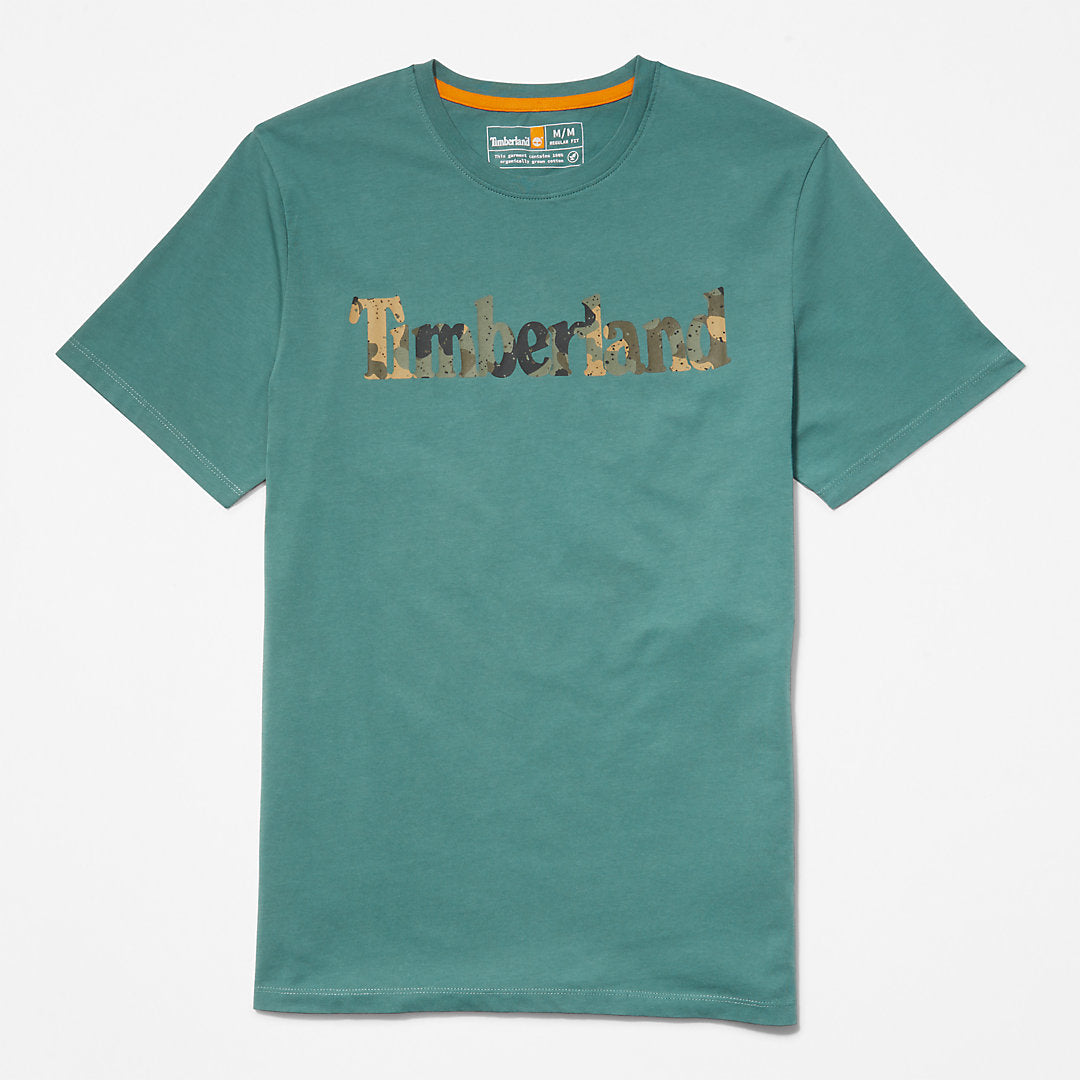 Timberland Mens Camo-Logo T-Shirt for Men in Green