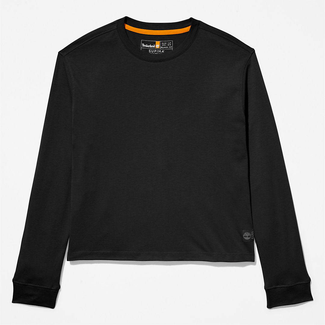 Timberland Womens Anti-Odour Supima® Cotton Long-sleeved T-Shirt for Women in Black
