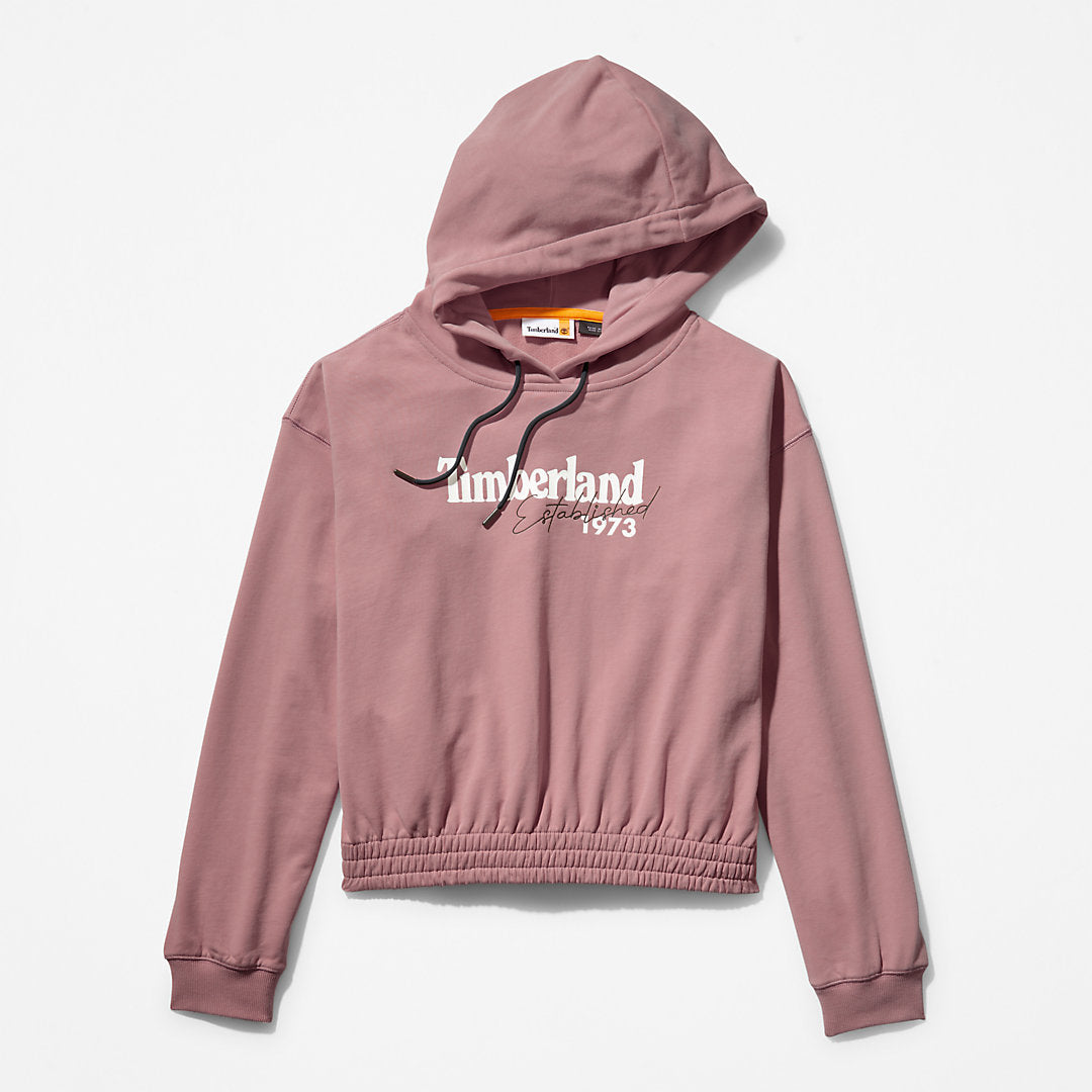 Timberland Womens Established 1973 Logo Hoodie for Women in Pink