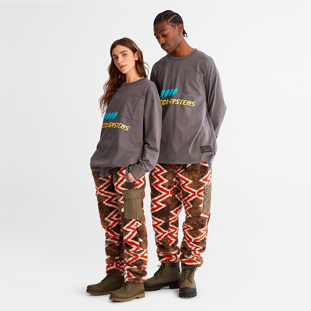 Timberland Mens Bee Line x Timberland® Long-sleeved T-Shirt in Grey