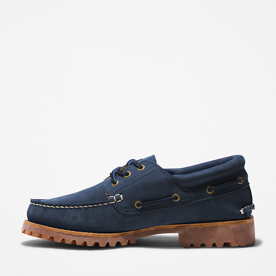 Timberland Mens Timberland® 3-Eye Lug Handsewn Boat Shoe for Men in Navy