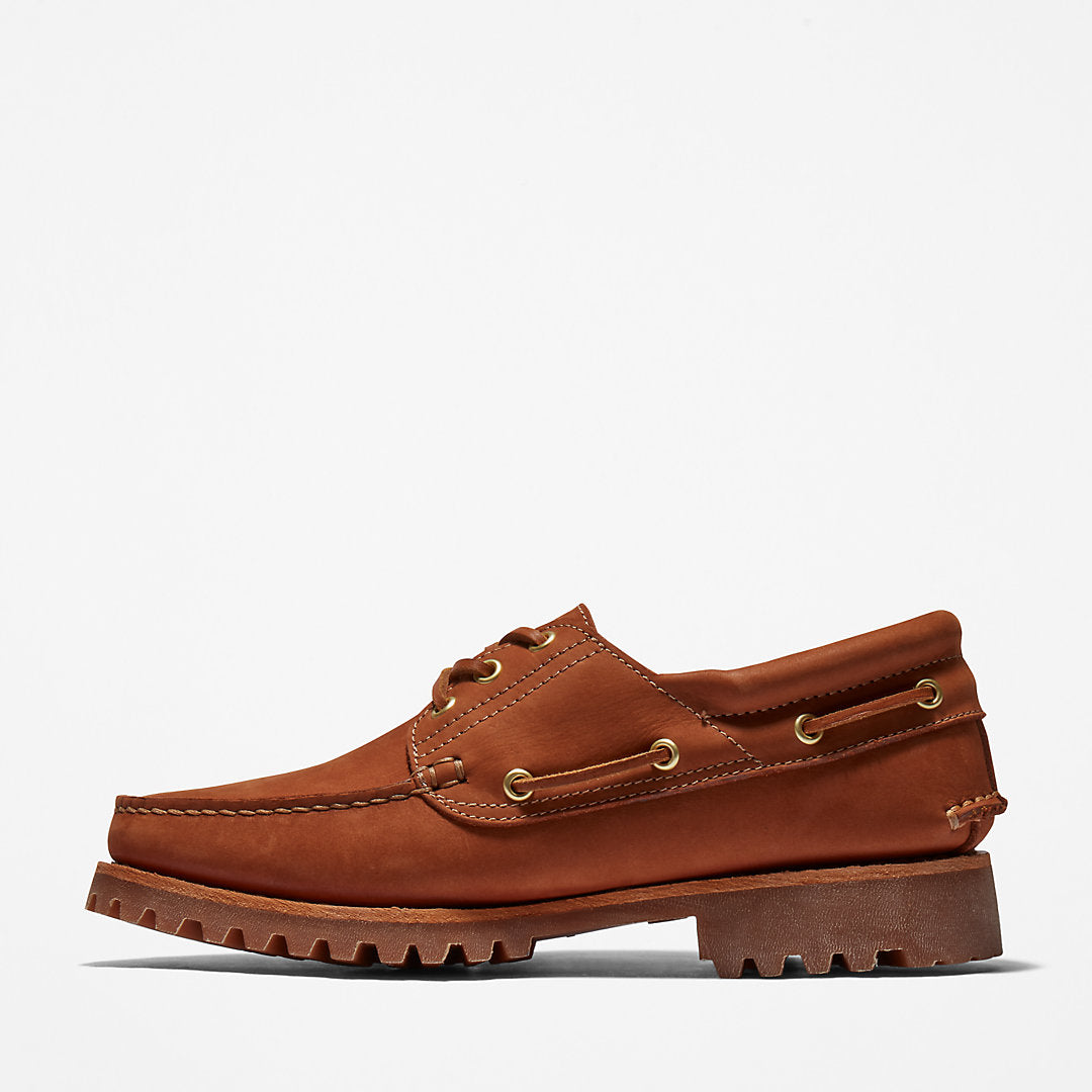 Timberland Mens Timberland® 3-Eye Lug Handsewn Boat Shoe for Men in Brown
