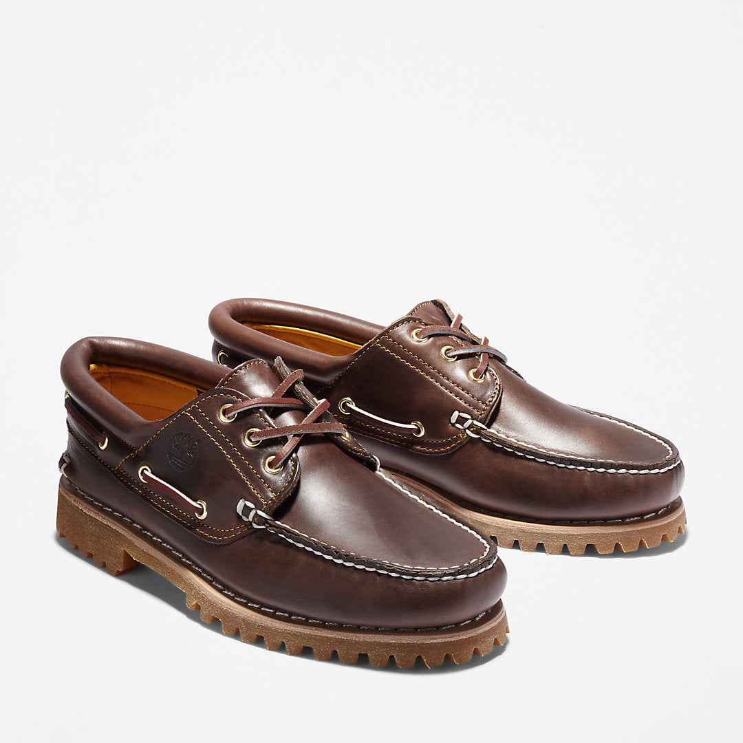 Timberland Mens Timberland® Authentic 3-Eye Boat Shoe for Men in Brown
