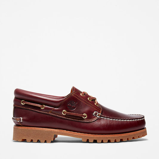 Timberland Mens Timberland® Authentic 3-Eye Boat Shoe for Men in Burgundy