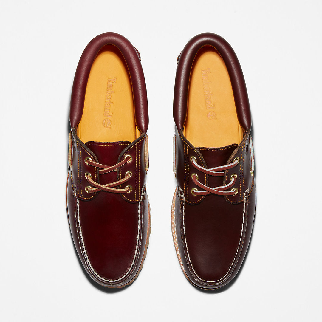 Timberland Mens Timberland® Authentic 3-Eye Boat Shoe for Men in Burgundy