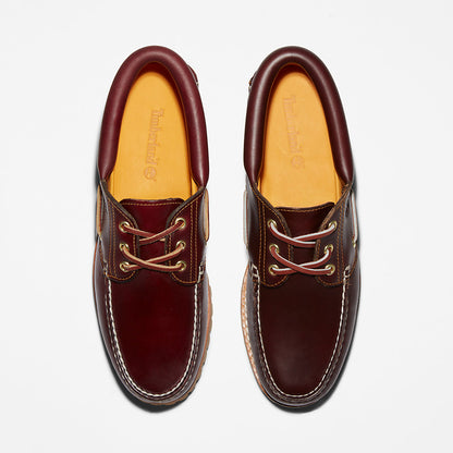 Timberland Mens Timberland® Authentic 3-Eye Boat Shoe for Men in Burgundy