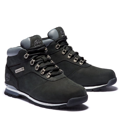 Timberland Mens Splitrock Nubuck Mid Hiker for Men in Black/Silver