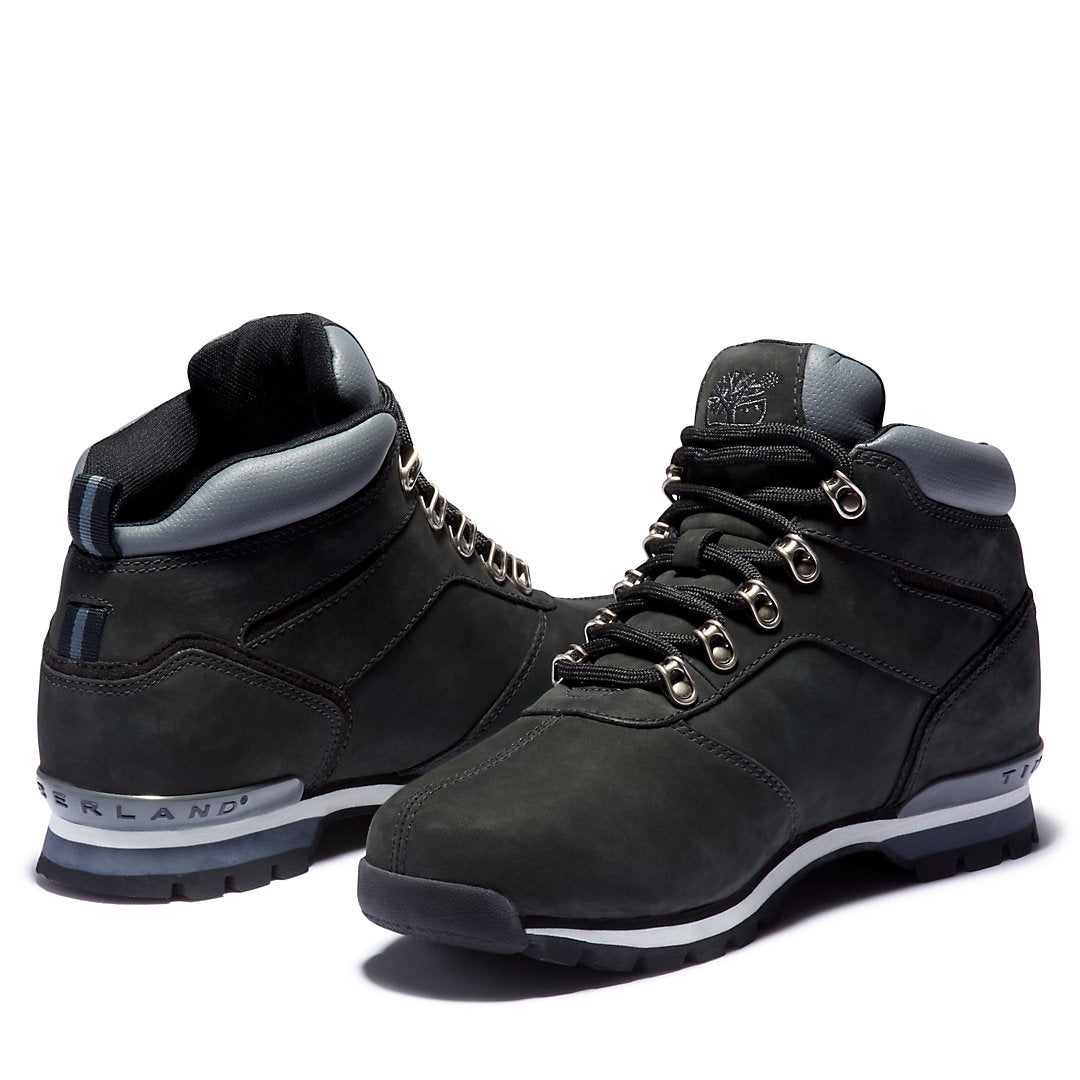Timberland Mens Splitrock Nubuck Mid Hiker for Men in Black/Silver