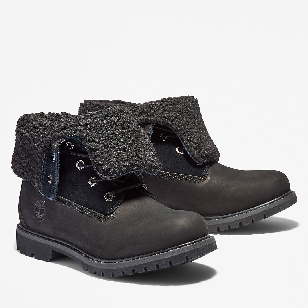 Timberland Womens Timberland® Authentic Fold-over Boot for Women in Black