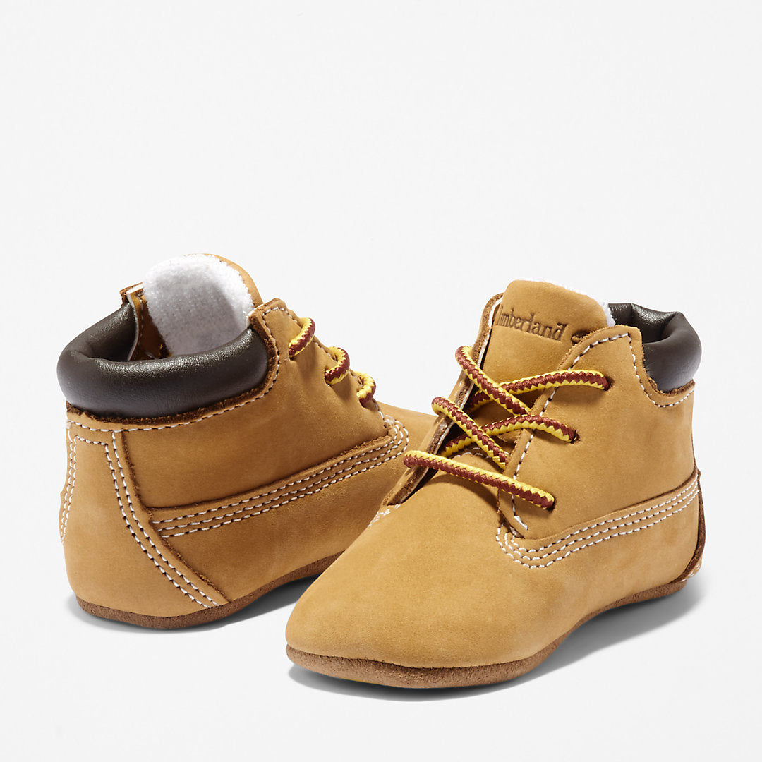 Timberland Kids Crib Bootie and Hat Set for Infant in Yellow