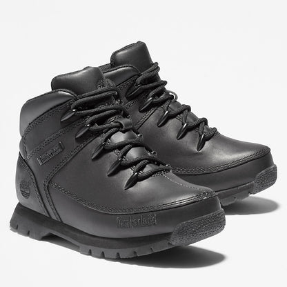 Timberland Kids Euro Sprint Full-grain Mid Hiker for Junior in Black