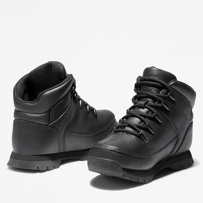 Timberland Kids Euro Sprint Full-grain Mid Hiker for Junior in Black