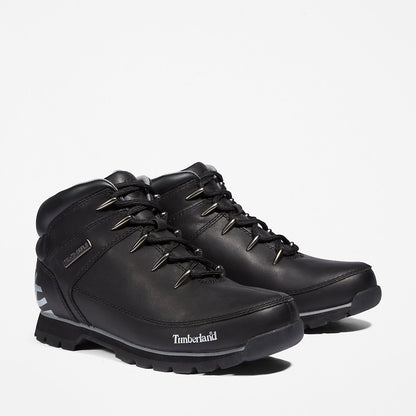 Timberland Mens Euro Sprint Hiker for Men in Black Full-grain
