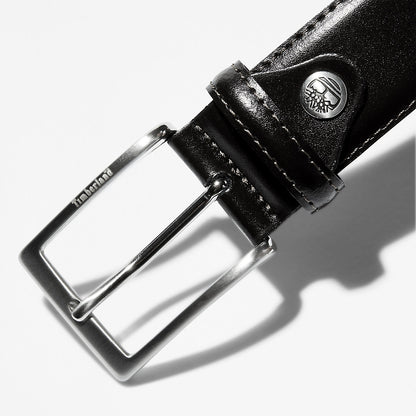 Timberland Mens Classic Squared Buckle Beltfor Men in Black