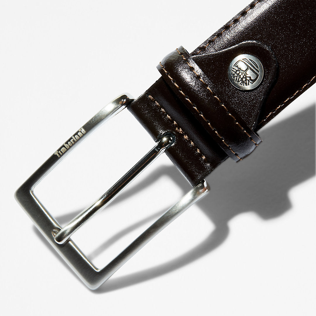 Timberland Mens Classic Squared Buckle Beltfor Men in Brown