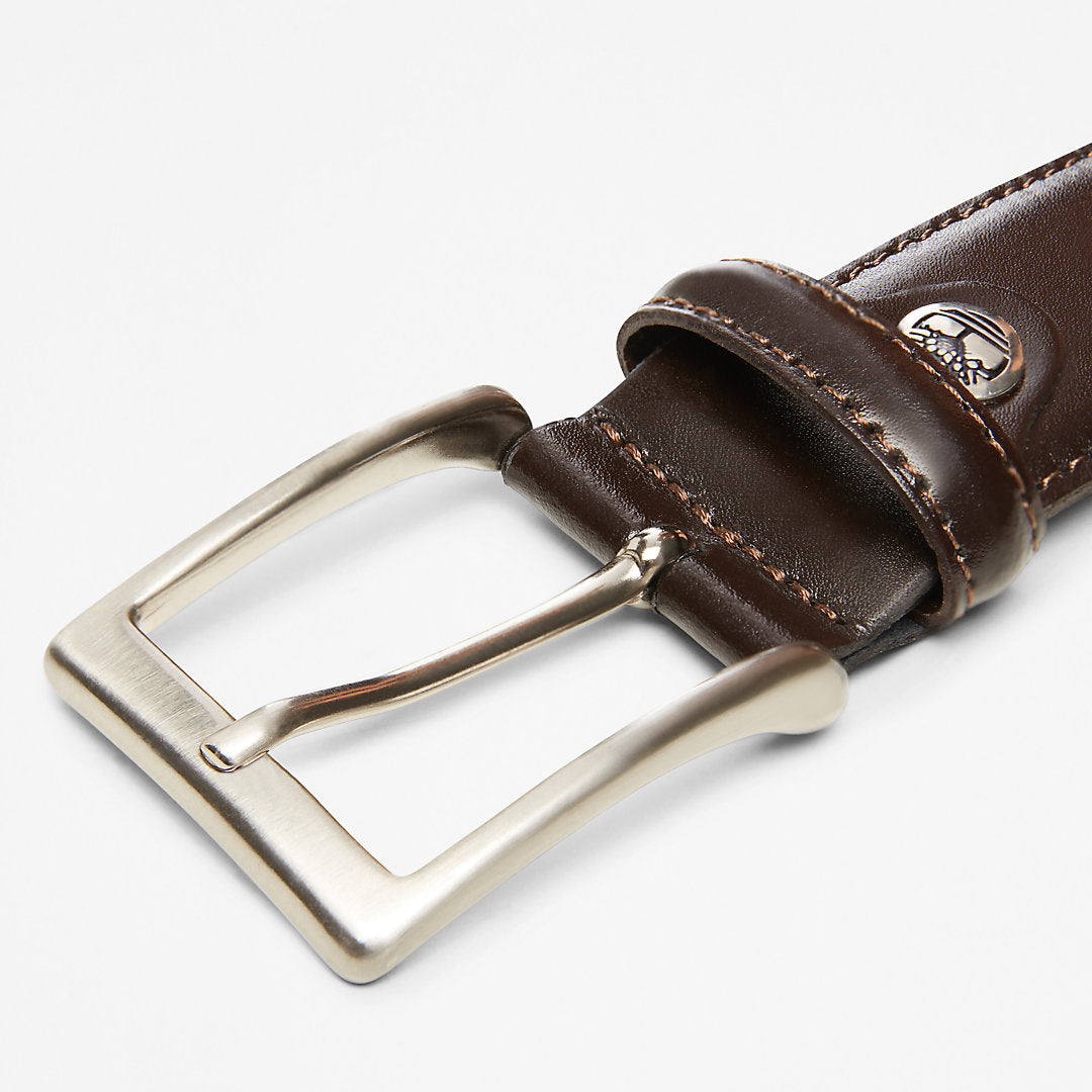 Timberland Mens Classic Squared Buckle Beltfor Men in Brown
