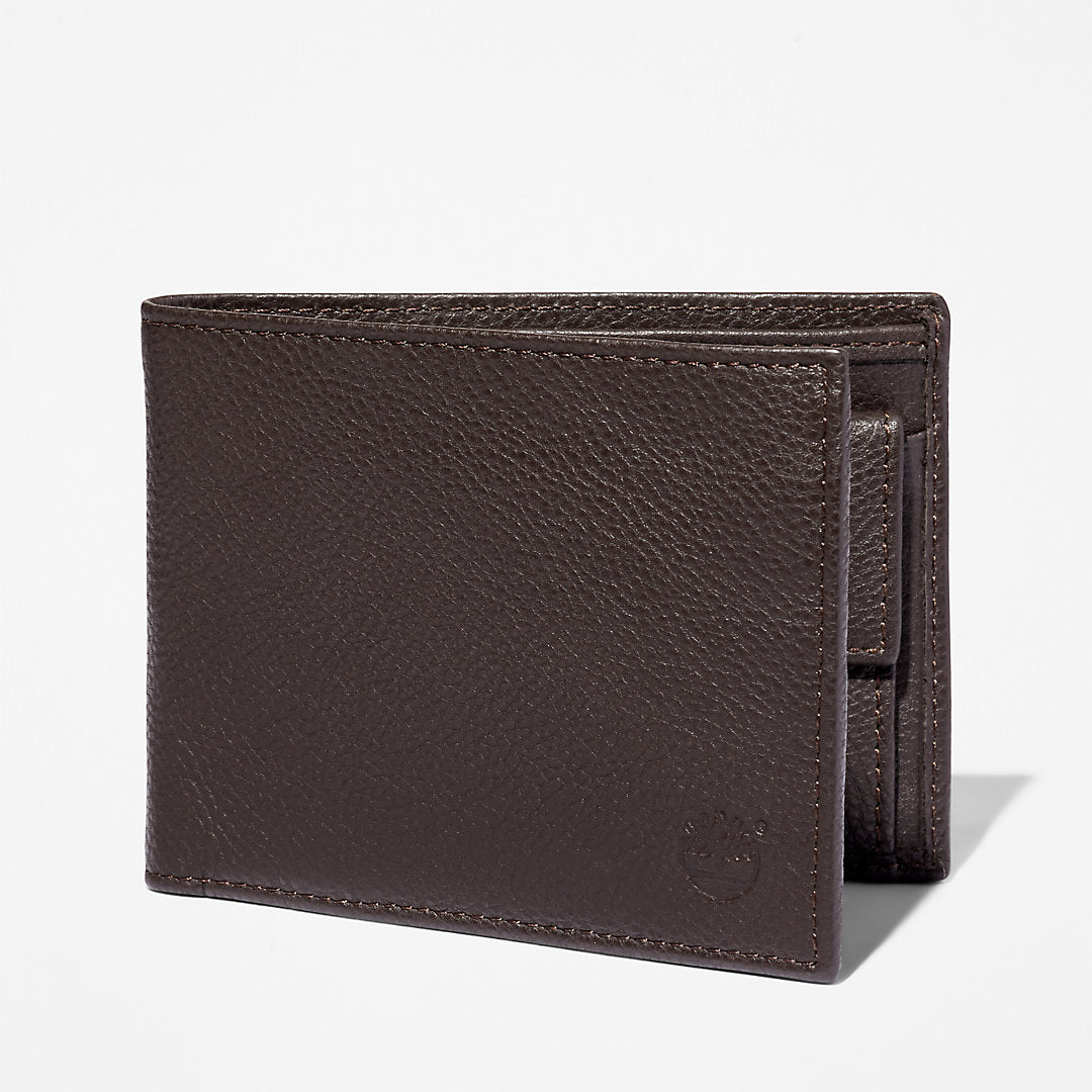 Timberland Mens Kennebunk Large Wallet for Men in Dark Brown