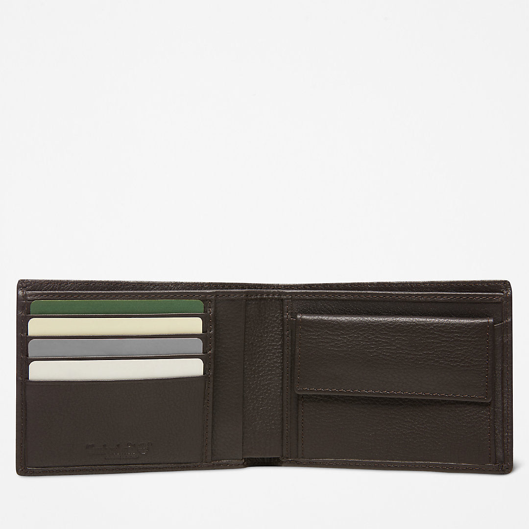 Timberland Mens Kennebunk Large Wallet for Men in Dark Brown