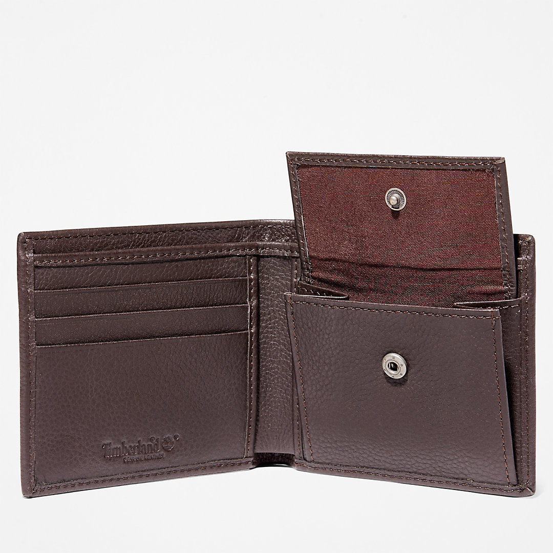 Timberland Mens Kennebunk Wallet for Men in Dark Brown