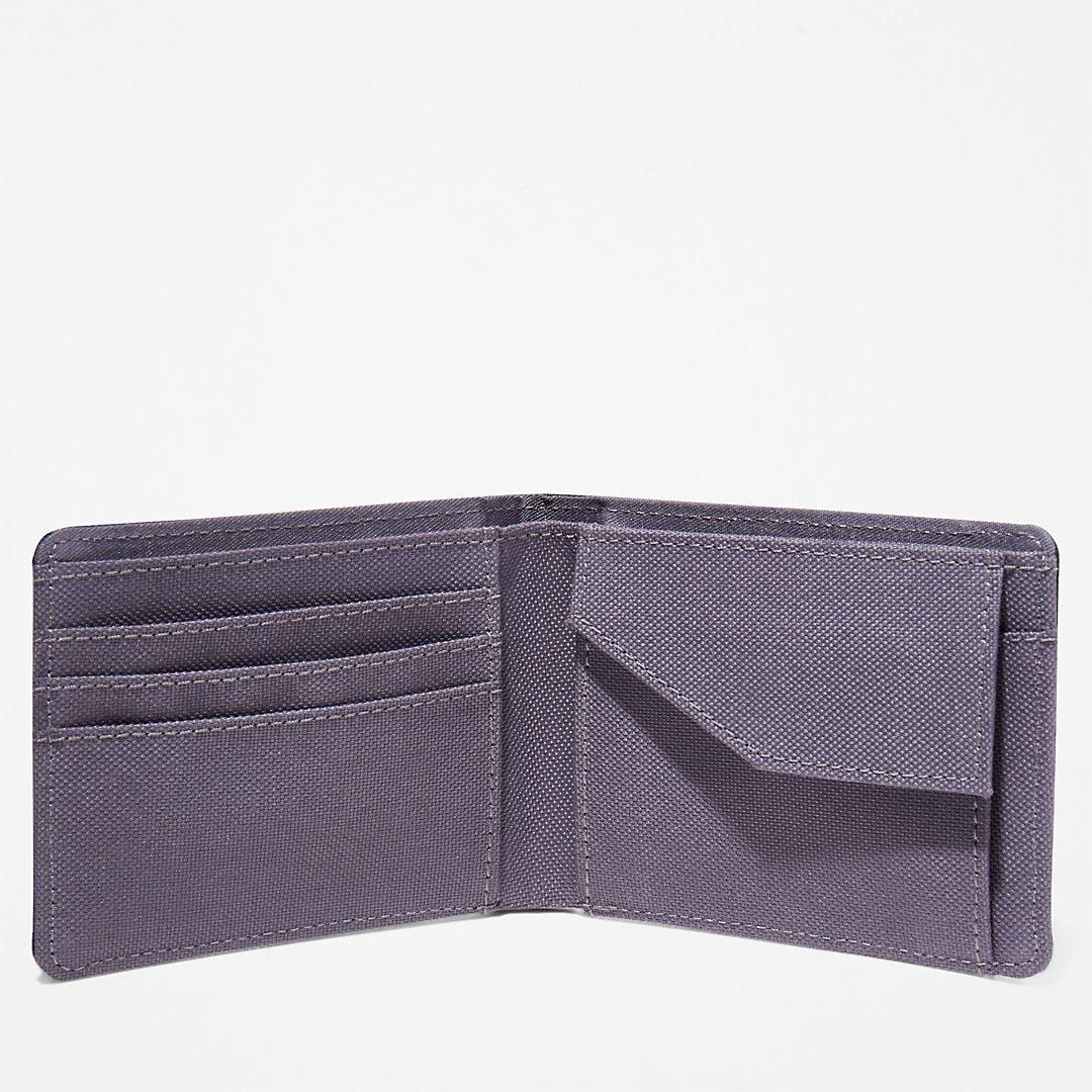 Timberland Mens Halyard Patch Wallet with Coin Pocket for Men in Black