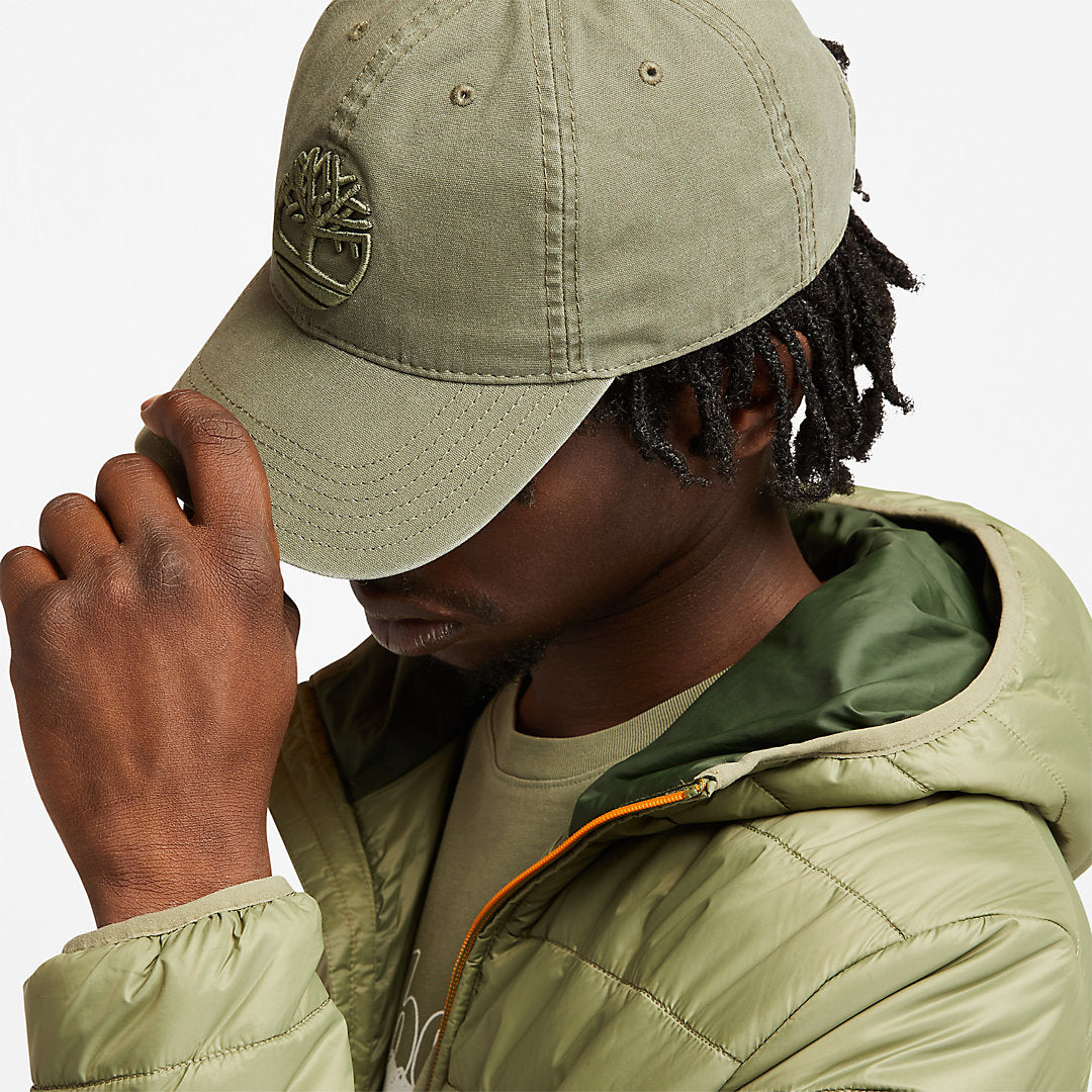 Timberland Mens Soundview Cotton Canvas Cap for Men in Dark Green