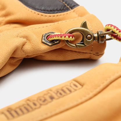 Timberland Mens Winter Hill Leather Gloves for Men in Yellow