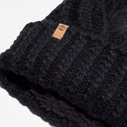 Timberland Womens Autumn Woods Cable Beanie for Women in Black