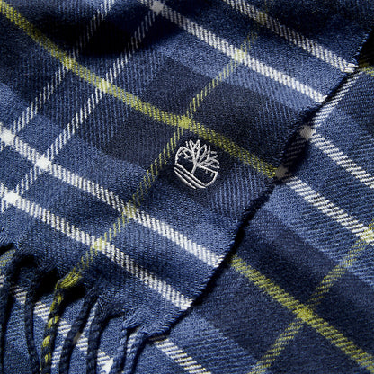 Timberland Mens Cape Neddick Checked Scarf for Men in Navy