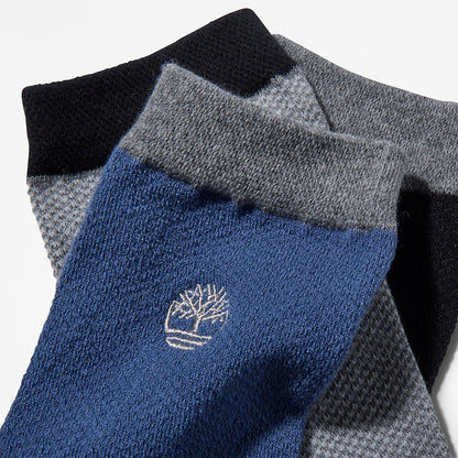 Timberland Mens Three Pair Pique Crew Socks for Men in Black